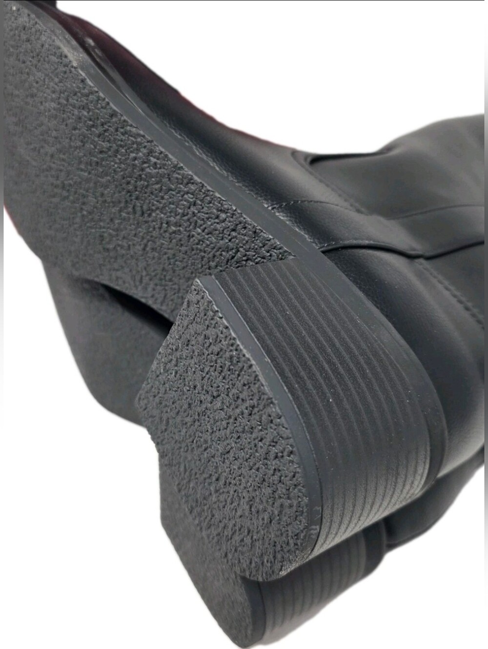 Kensie Naya Women's Tall Block Heel Boots Black Easy-on CHOOSE SIZE - Picture 3 of 13